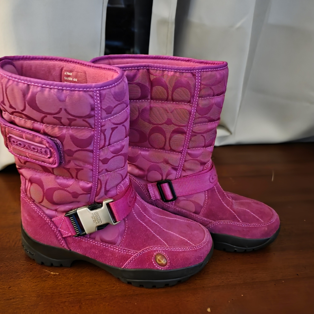 Coach Fuchsia Winter Boots